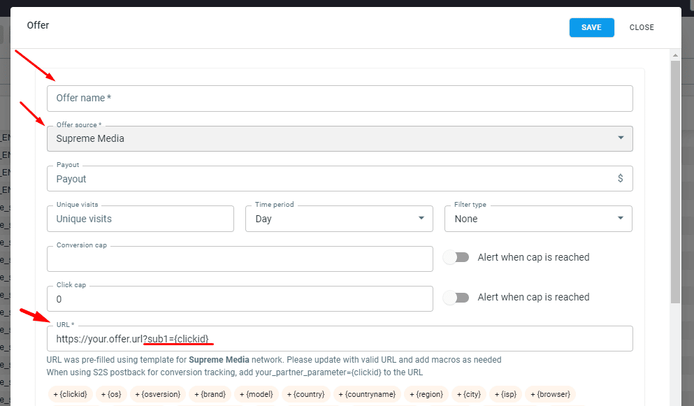 How To Guides Setting up Supreme Media with RedTrack